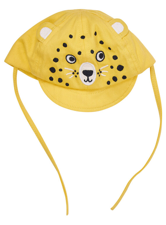 Bestickter Babyjunge Tiger gelbes Käppchen JYUTROCASQ / 20SI10F2CHAB114