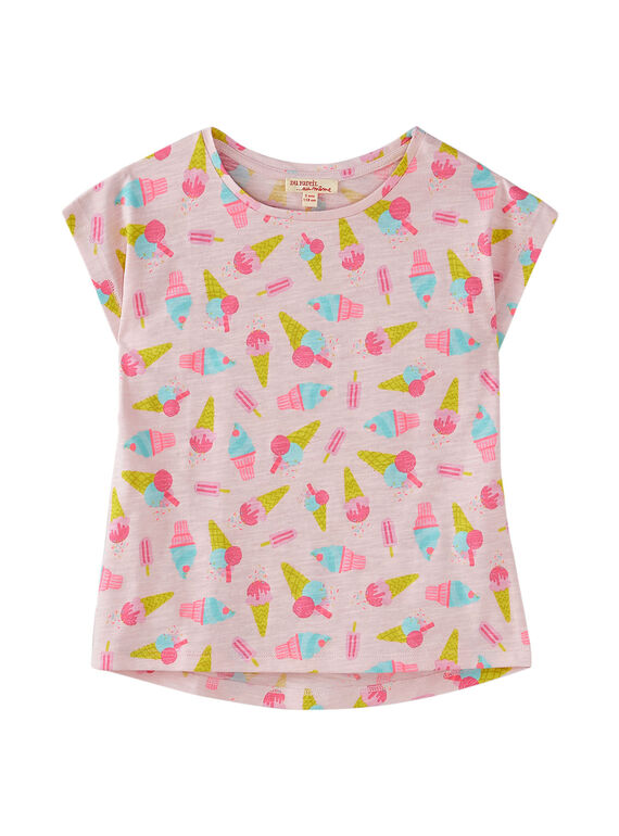 Kurzärmeliges T-Shirt mit Aufdruck italienisches Eis JAJOTI7 / 20S901T6D31301