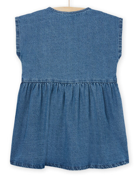 Kurzärmeliges Jeanskleid mit Papageienanimation PAGOROB2 / 22W901O1ROBP274