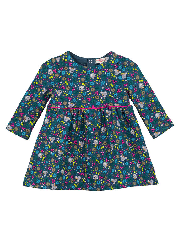 Bedrucktes Kleid mit sehr weicher Innenseite Baby Mädchen GITUROB2 / 19WG09Q1ROB714