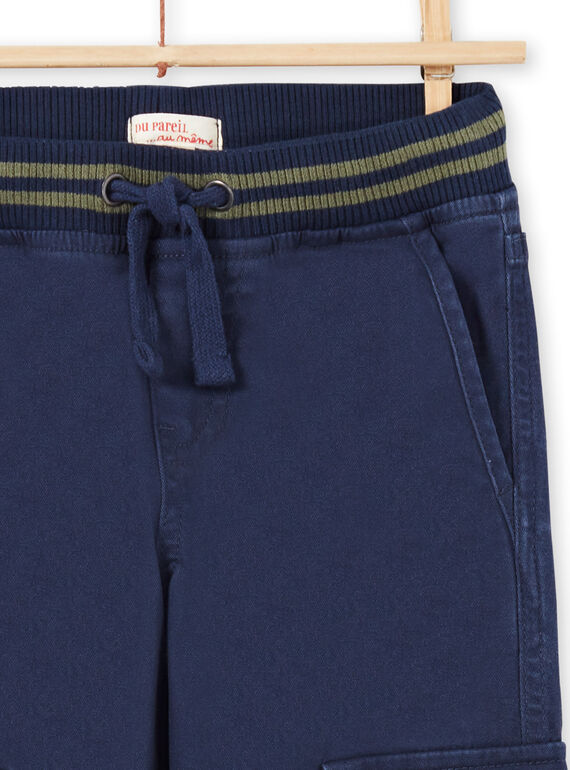Dunkelblaue Hose für Jungen MOJOPAMAT1 / 21W90228PAN705