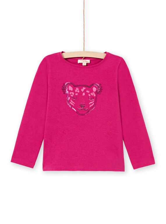 Mädchen-T-Shirt in Dunkelrosa MAJOYTEE7 / 21W90123TMLD312
