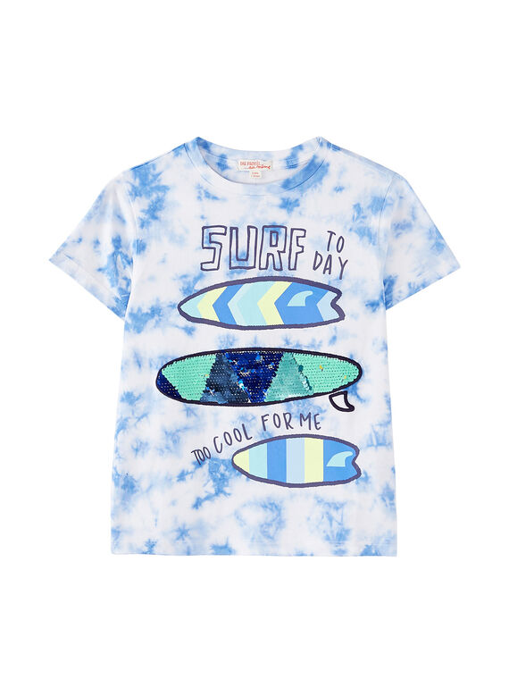 Blaues T-Shirt für Jungen Tie and Dye JOQUATI4 / 20S902R4TMC000