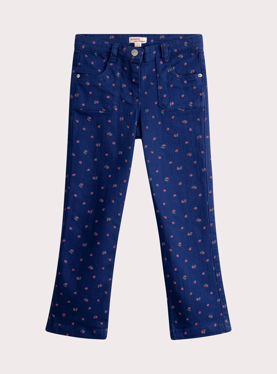Hose in Blau mit buntem Print WAJOPANT2 / 25S901I2PAN703