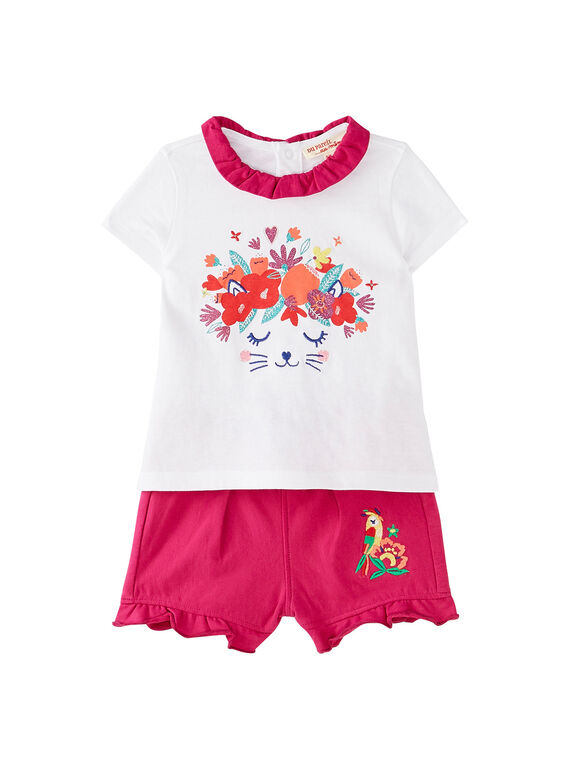 Baby-Kombination aus T-Shirt und Shorts für Mädchen JIMARENS2 / 20SG09P2ENS000