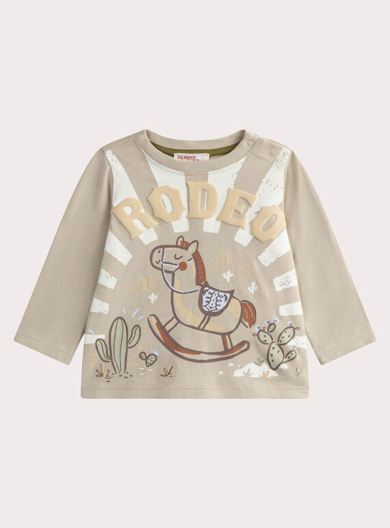 T-Shirt in Beige für Baby-Jungen WULANTEE2 / 25SG1045TML811