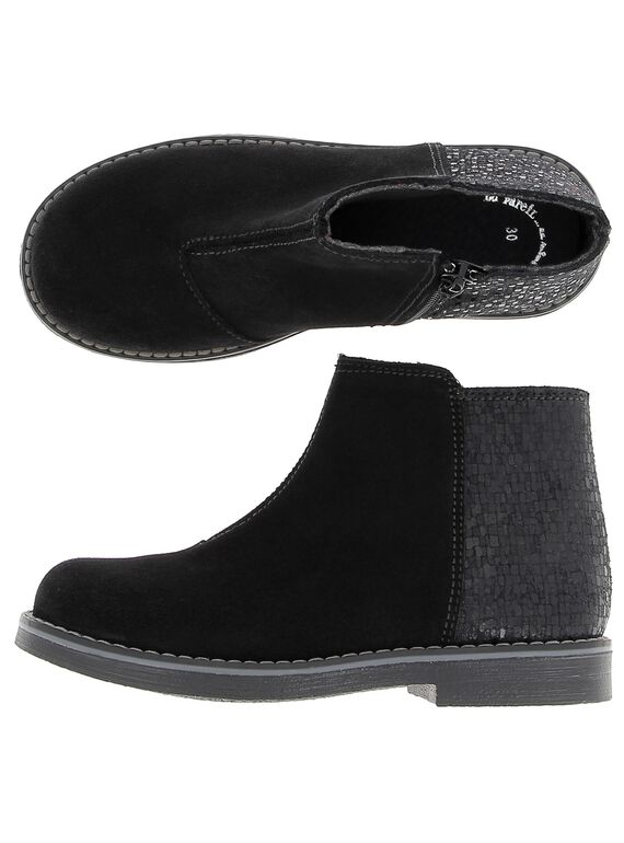 Girls' leather boots DFBOOTSO / 18WK35T8D0D090