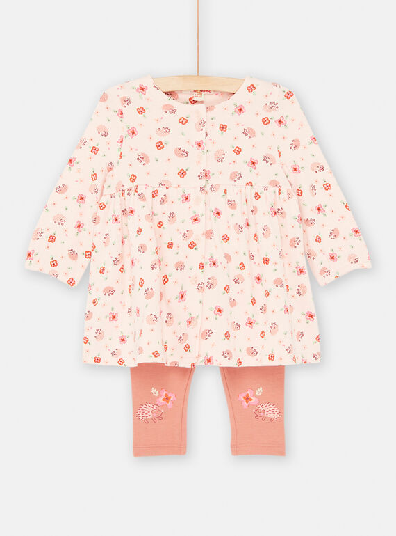 Rosafarbener Anzug für Baby-Mädchen SIVERENS / 23WG09J1ENSD310
