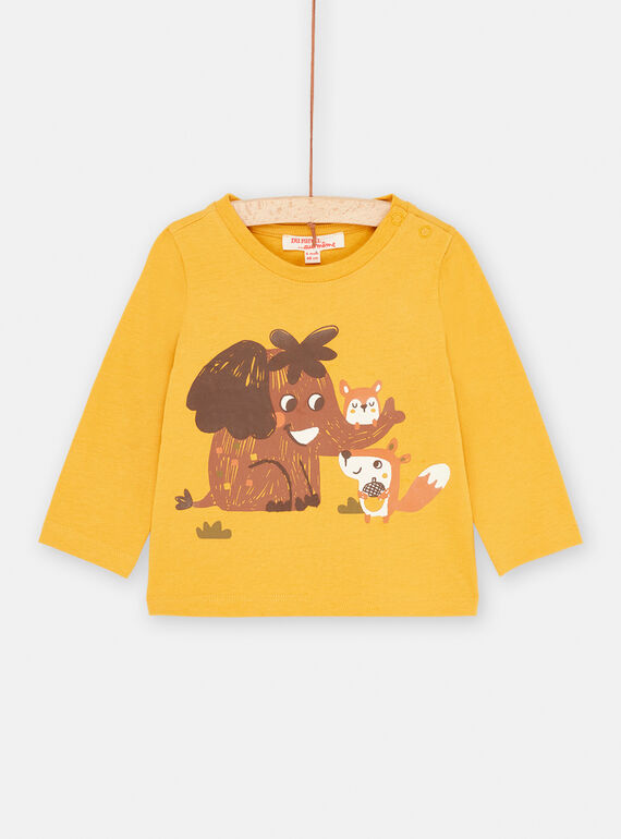 Gelbes T-Shirt mit Tiermotiv SUCOUTEE2 / 23WG10L1TMLB118