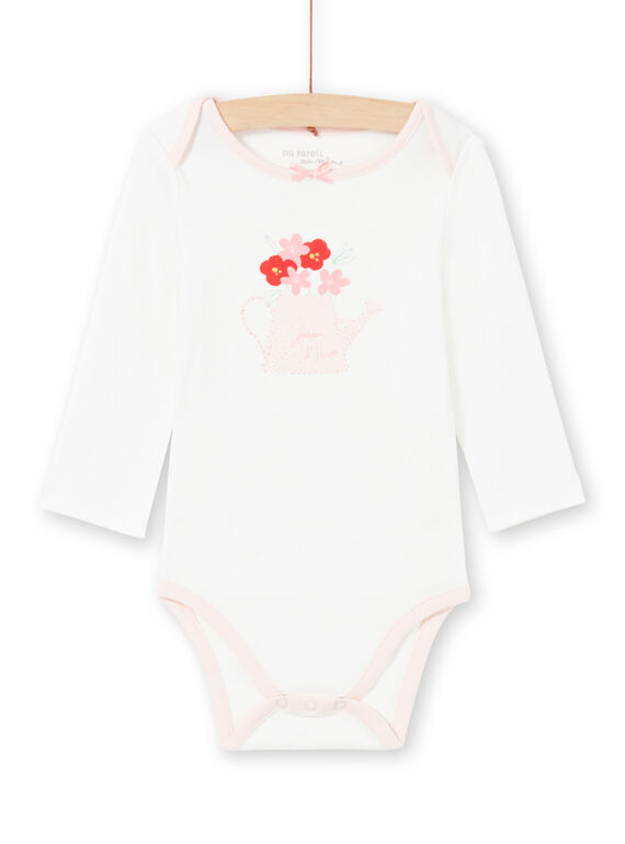 Baby Mädchen rosa und ecru Strampler MEFIBODJAR / 21WH13B3BDL001