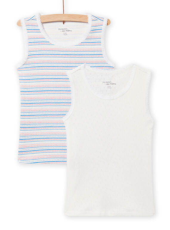 Set aus 2 gestrickten Pointelle-Tank-Tops für Kinder Mädchen NEFADEBGIR / 22SH11I1HLI001