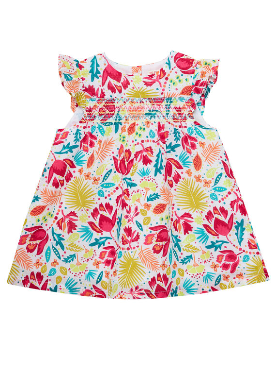 Bedrucktes Babykleid für Mädchen JIBOROB2 / 20SG09H2ROB000