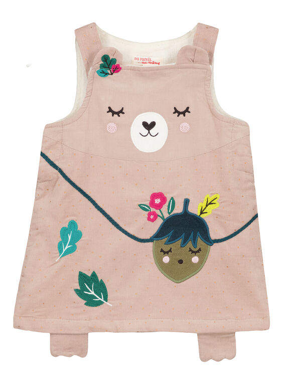 Samtkleid mit Fleecefutter für Babys Mädchen GITUROB1 / 19WG09Q2ROBA016