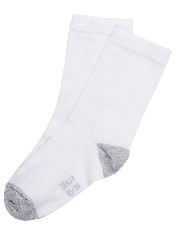 Weiße und graue Socken für Jungen JYOESCHO1 / 20SI0264SOQ000