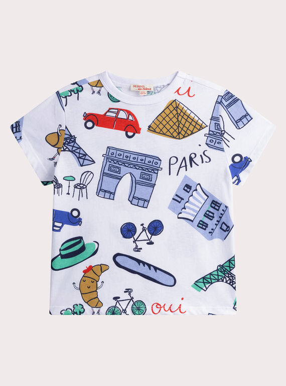 Kurzarm-T-Shirt mit Paris-Print WOPATI / 25S90211TMC000