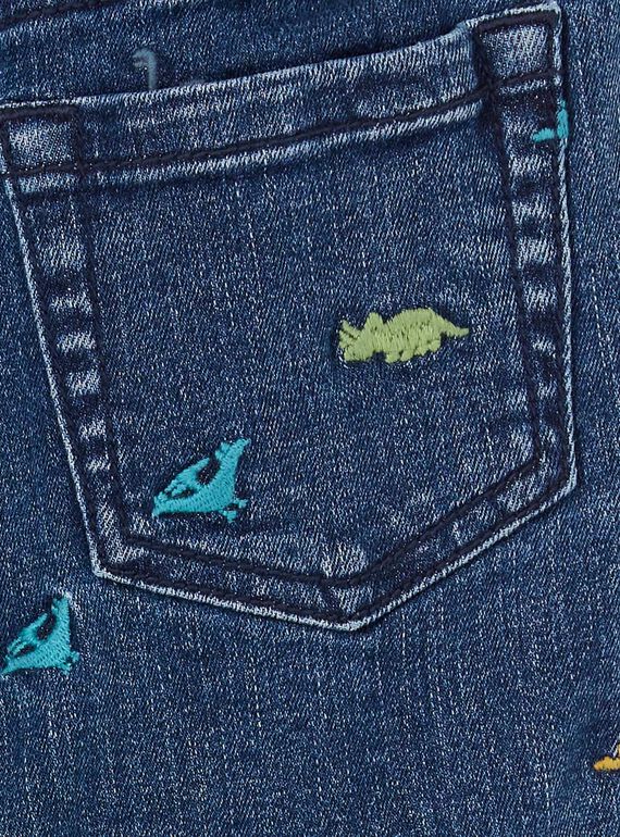 Dinosaurier Druck blaue Jeans Bermuda Shorts Kind Junge LOVERBER2 / 21S902Q1BERP274