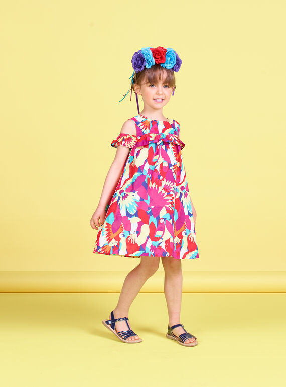 Ärmelloses Kleid mit Papagei-Print JAMAROB1 / 20S901P2ROB000