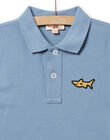 Arktisblaues Piqué-Poloshirt für Kinder Jungen NOJOPOL5 / 22S90263POLC219