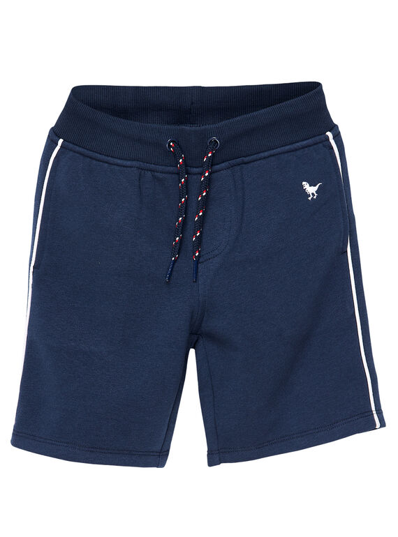 Marineblaue Basic-Bermudas aus Molton für Jungen JOJOBER1 / 20S90252D25705
