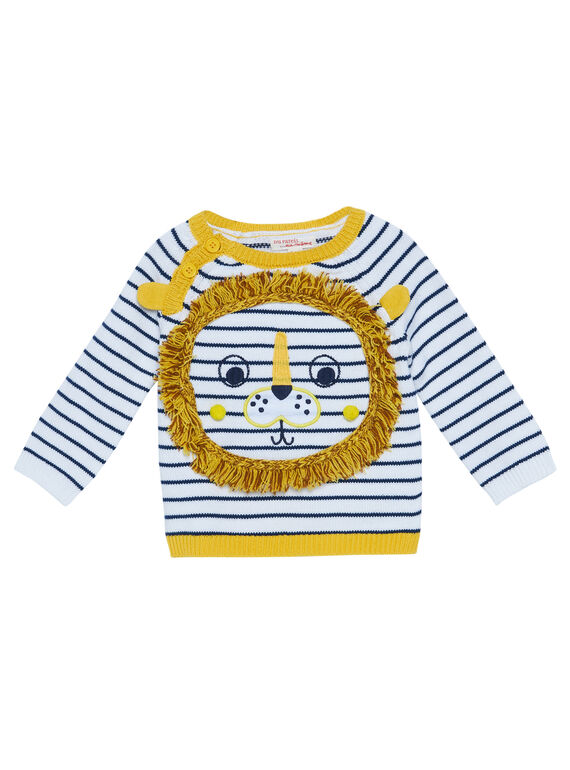 Naturweißer Pullover JUTROPUL / 20SG10F1PUL001