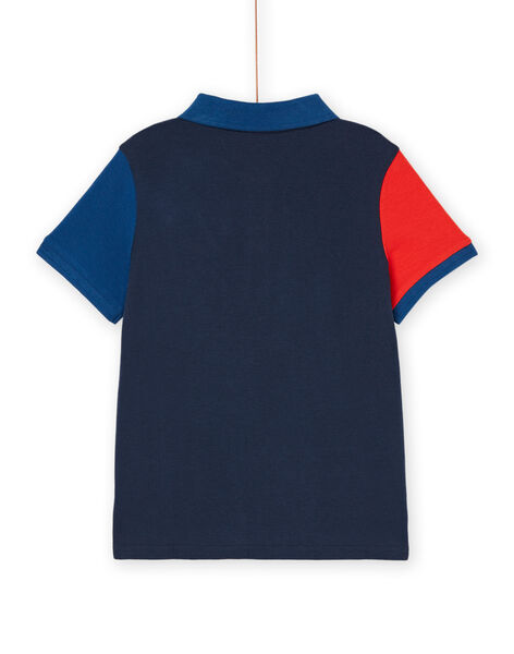 Nachtblaues Polo-Shirt mit kurzen Ärmeln ROBLEPOL / 23S90231POL705