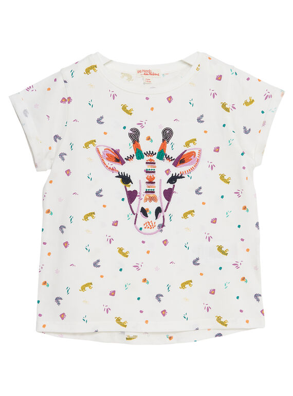 Naturweißes kurzärmeliges T-Shirt JASAUTI2 / 20S901Q1TMC001