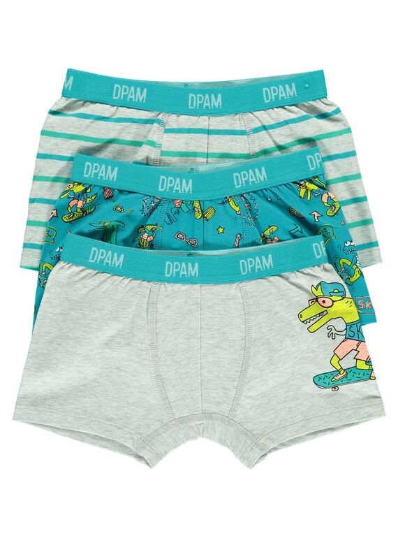 Pack of boys' boxer shorts CEGOBOXDIN / 18SH12T2BOXJ906