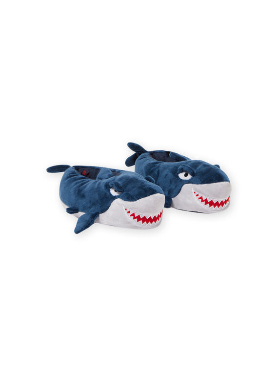 Blaue Hausschuhe 3D Hai Kind Junge MOPANTREQ3D / 21XK3631PTD715
