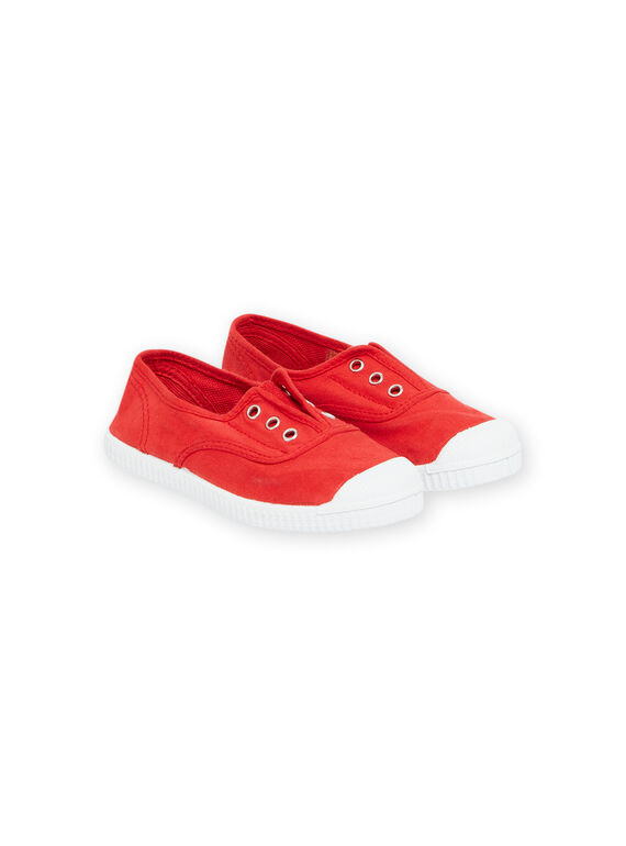 Rote Turnschuhe aus Segeltuch für Kinder Junge NOTOILCIERO / 22KK3693D16050