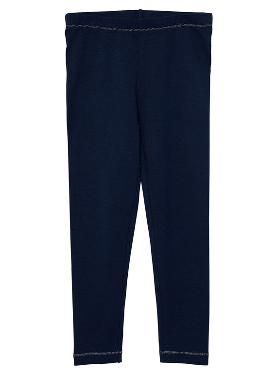 Marineblaue Mädchen-Leggings JYAESLEG2 / 20SI0163D26070