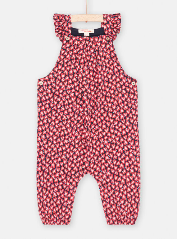 Roter Jumpsuit mit Herzchen-Print, Baby, Mädchen SIFORCOMB / 23WG09K1CBLC205