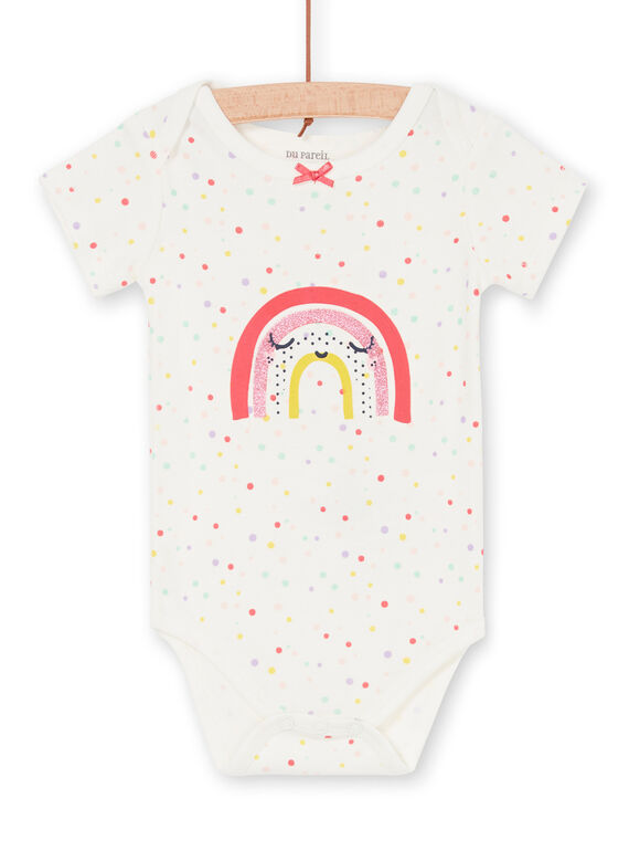 Aus weißem Baby Mädchen Bodysuit LEFIBODARC / 21SH13G5BDL001