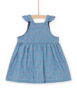 Denim-Kleid mit Blumenmuster RISUNROB1 / 23SG09K2ROBP274