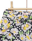 Baby Mädchen Shorts mit Blumendruck und Gürtel NISOSHO / 22SG09Q1SHO001
