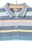 Poloshirt für Kinder Junge mit bunten Streifen NOMOPOL / 22S902N1POL622