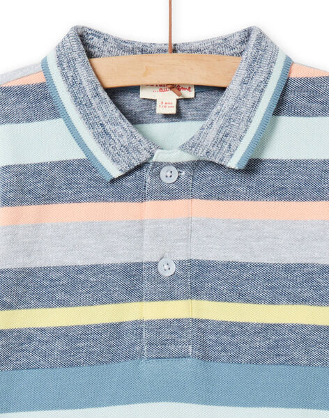 Poloshirt für Kinder Junge mit bunten Streifen NOMOPOL / 22S902N1POL622