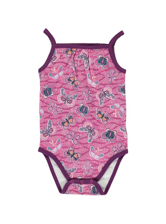 Girls' bodysuit with straps CEFIBODPAP / 18SH13V1BDL099