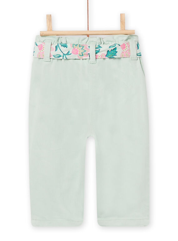 Baby Mädchen mandelgrüne Hose mit Gürtel NIGAPAN / 22SG09O1PAN611
