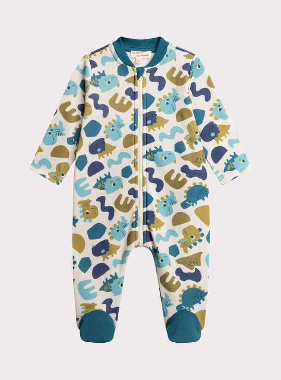 Bedruckter Strampler aus gefüttertem Molton für Baby-Jungen VEGAGRECOP / 24WH1494GRE811