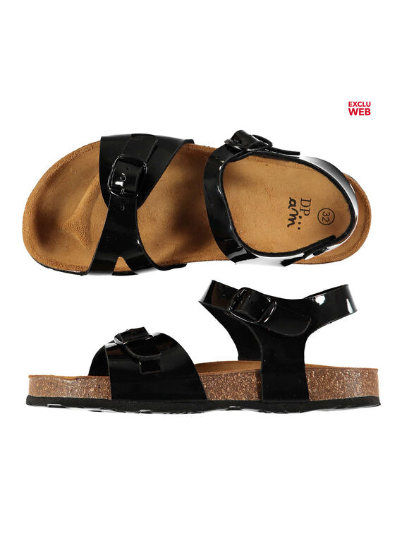 Sandalen aus Lackleder für draußen Mädchen FFNUVERN1 / 19SK35DAD0E090