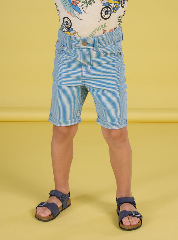 Bermuda-Shorts aus hellem Denim-Jeans mit Streifenmuster ROEXOBER1 / 23S902V3BERP272