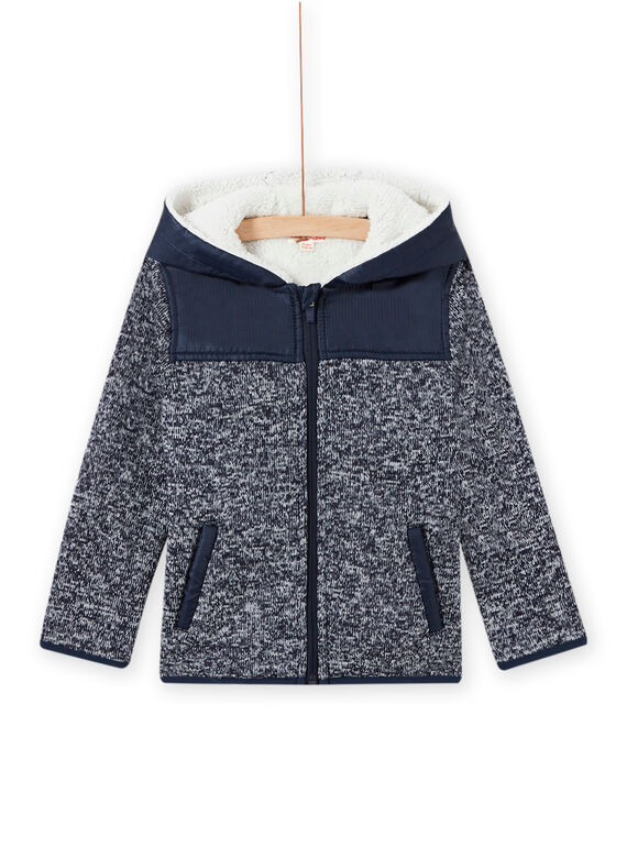 Blaue Kapuzenjacke mit Reißverschluss für Jungen MOJOTEKGIL1 / 21W902N2GIL705