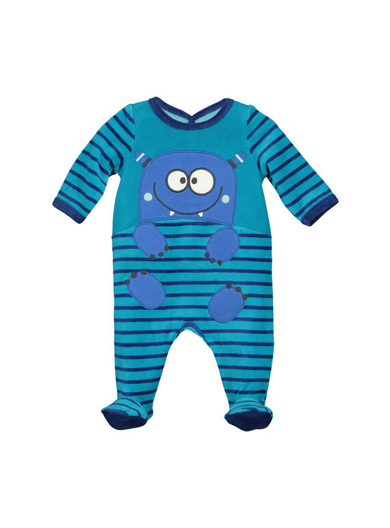 Strampler aus Samt für Babys Jungen FEGAGREMON / 19SH1442GRE714