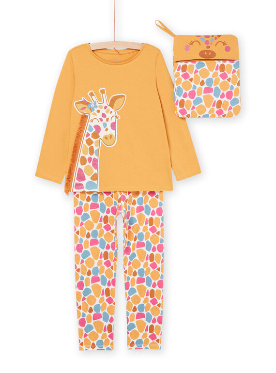 Langer Pyjama mit Giraffenmuster 3-teilig PEFAPYJGIR / 22WH1162PYGB107