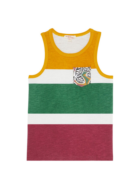 Tanktop für Jungen, mit Dreifarben-Druck JODUDEB / 20S902O1DEB001