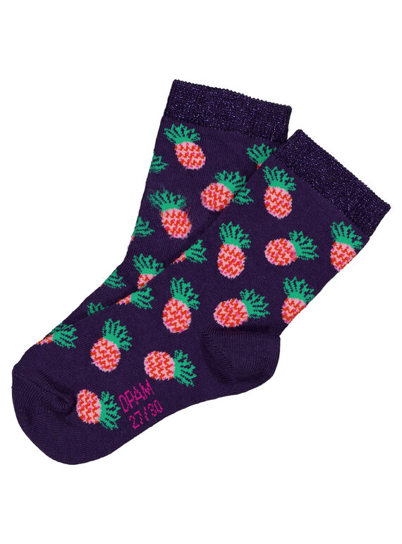 Lurex-Socken mit Ananas-Muster GYAVIOCHO / 19WI01R1SOQ708