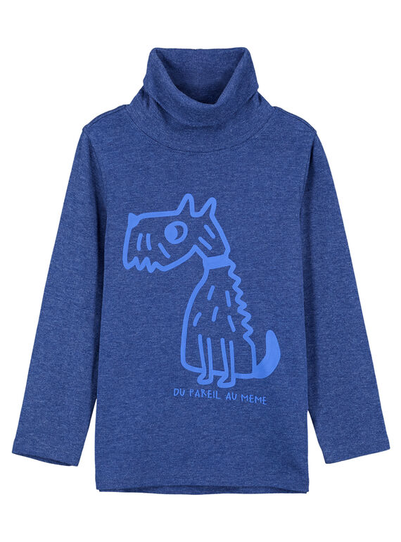 Gerippter Unterziehpullover Blau meliert GOTRISOUP / 19W902J1SPLC224