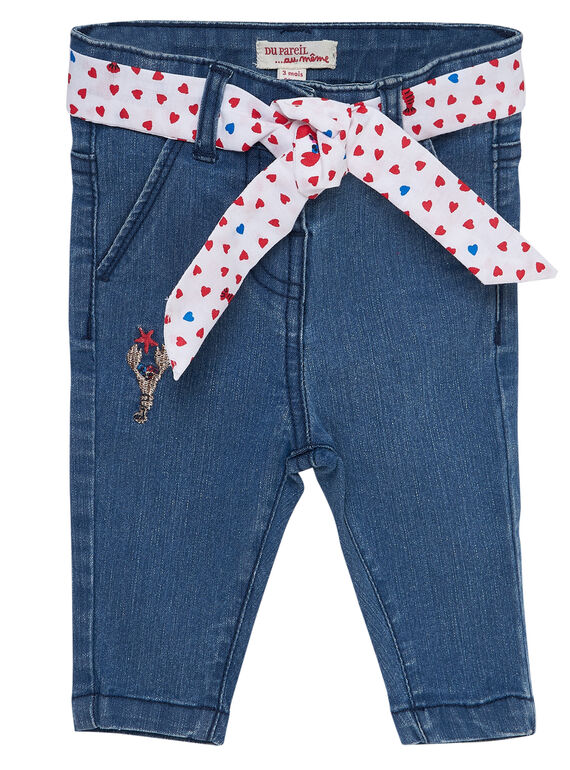 Ausgebleichte Babyjeans für Mädchen JICEAPAN / 20SG09N1PANP272