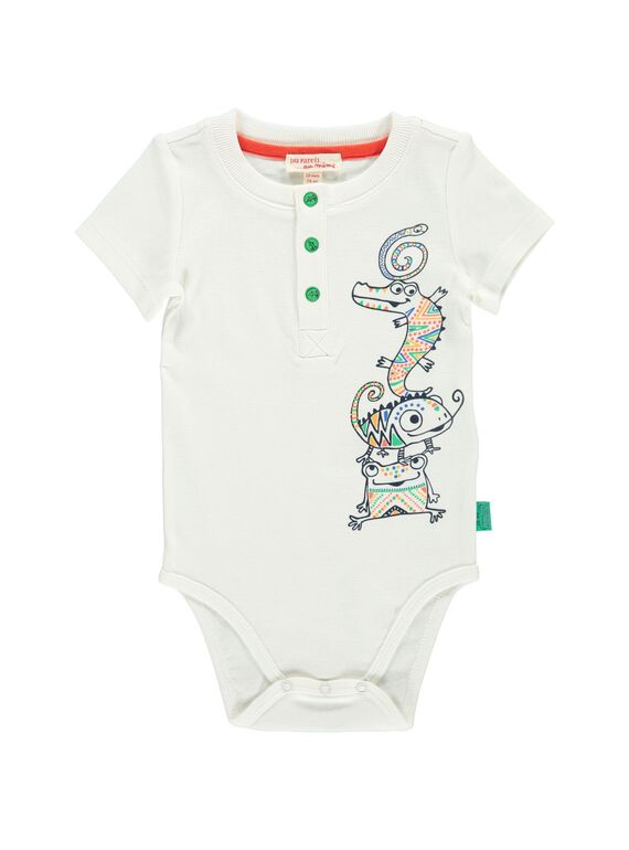 Boys' short-sleeved bodysuit CUGAUBODY / 18SG10L1BOD001