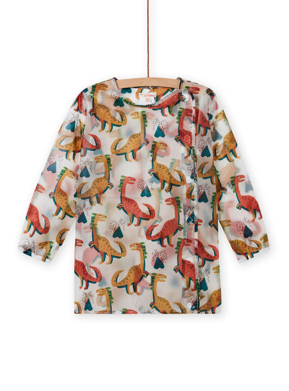 Transparente Schulschürze für Jungen mit Dinosaurier-Druck MYOCLATAB1 / 21WI02G1TAB961